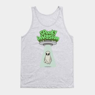 spooky alien invasion for Halloween Tank Top